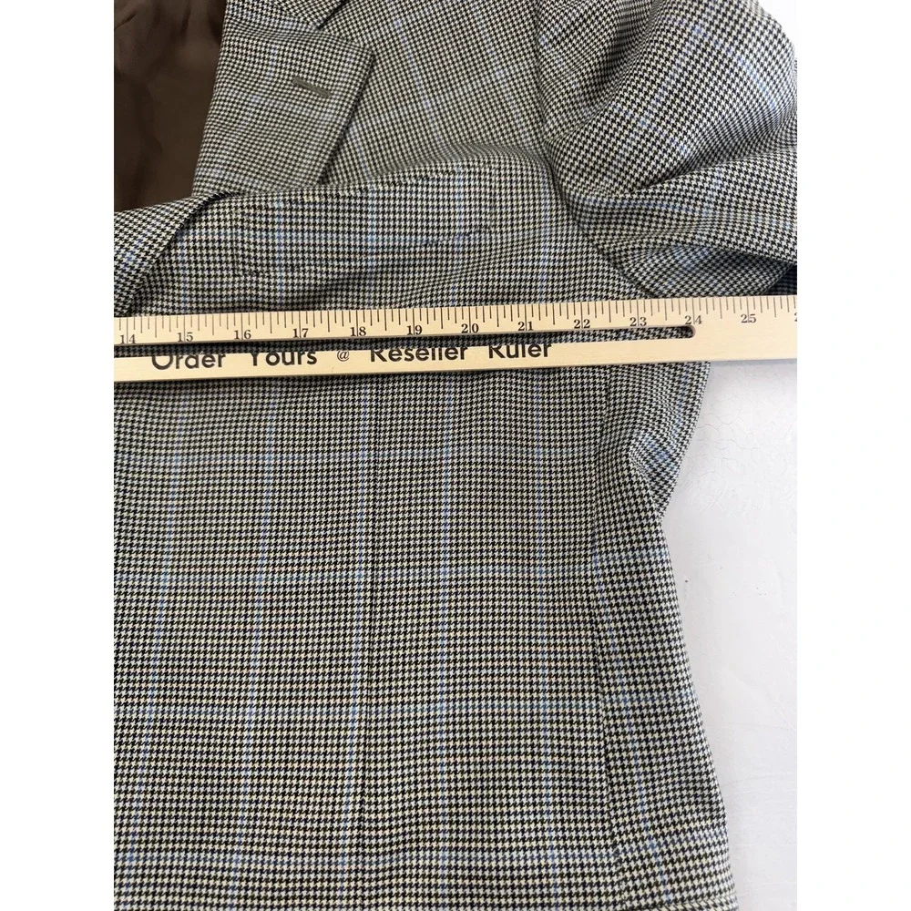 Ermenegildo Zegna Blazer Mens‎ 56R Plaid Wool Sport Coat Made in Switzerland